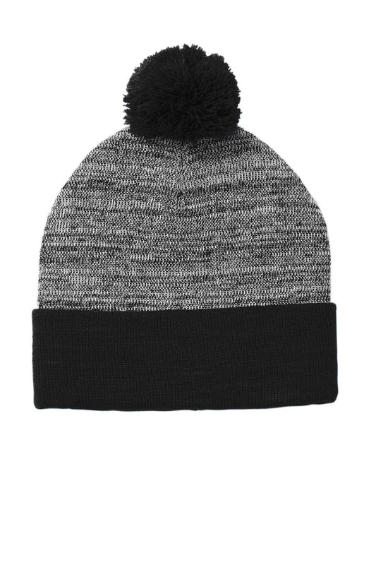 Sport-Tek Heather Pom Pom Beanie STC41 - Dresses Max