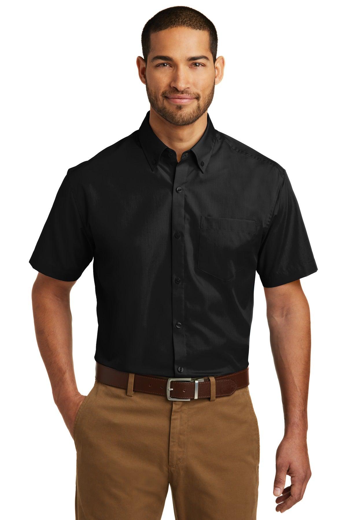 Port Authority Short Sleeve Carefree Poplin Shirt. W101 - Dresses Max
