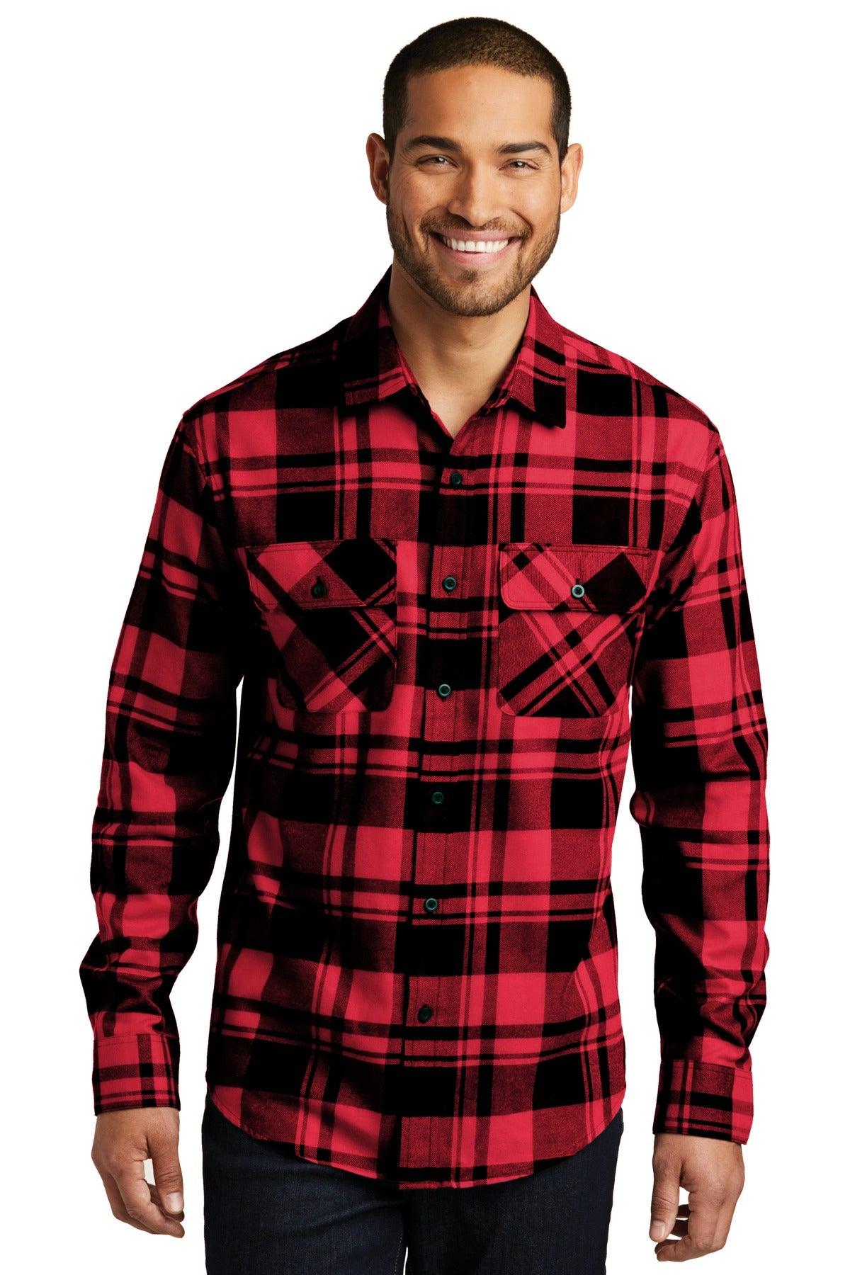 Port Authority Plaid Flannel Shirt. W668 - Dresses Max