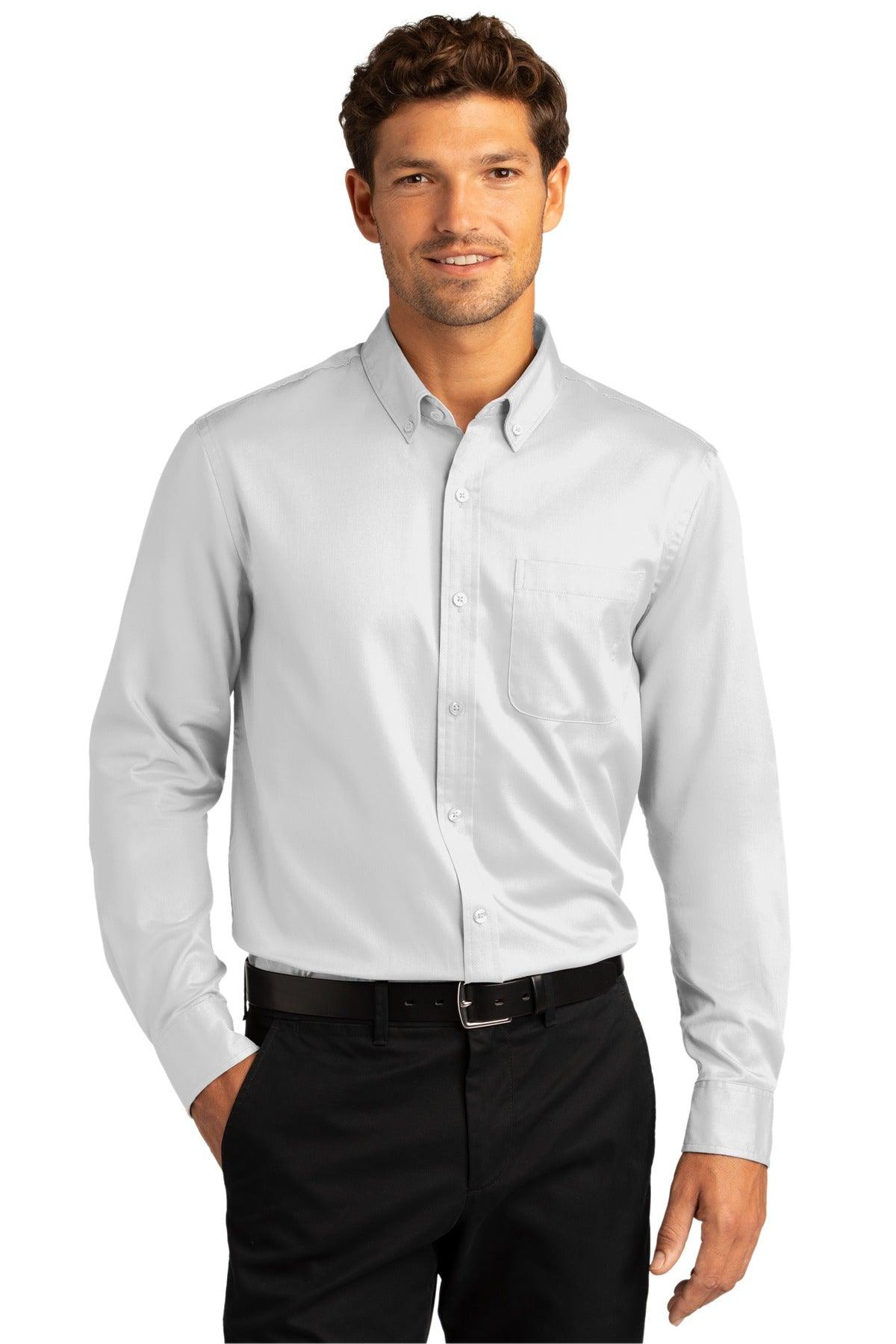 Port Authority Long Sleeve SuperPro React Twill Shirt. W808 - Dresses Max