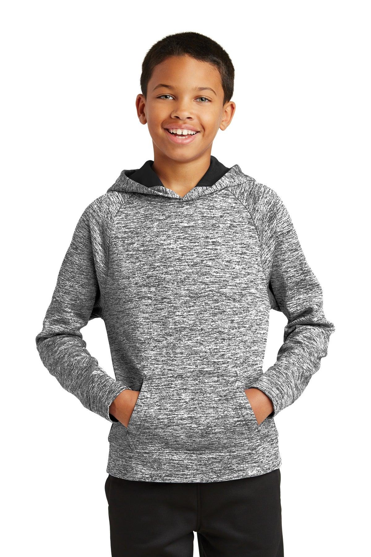 Sport-Tek Youth PosiCharge Electric Heather Fleece Hooded Pullover. YST225 - Dresses Max