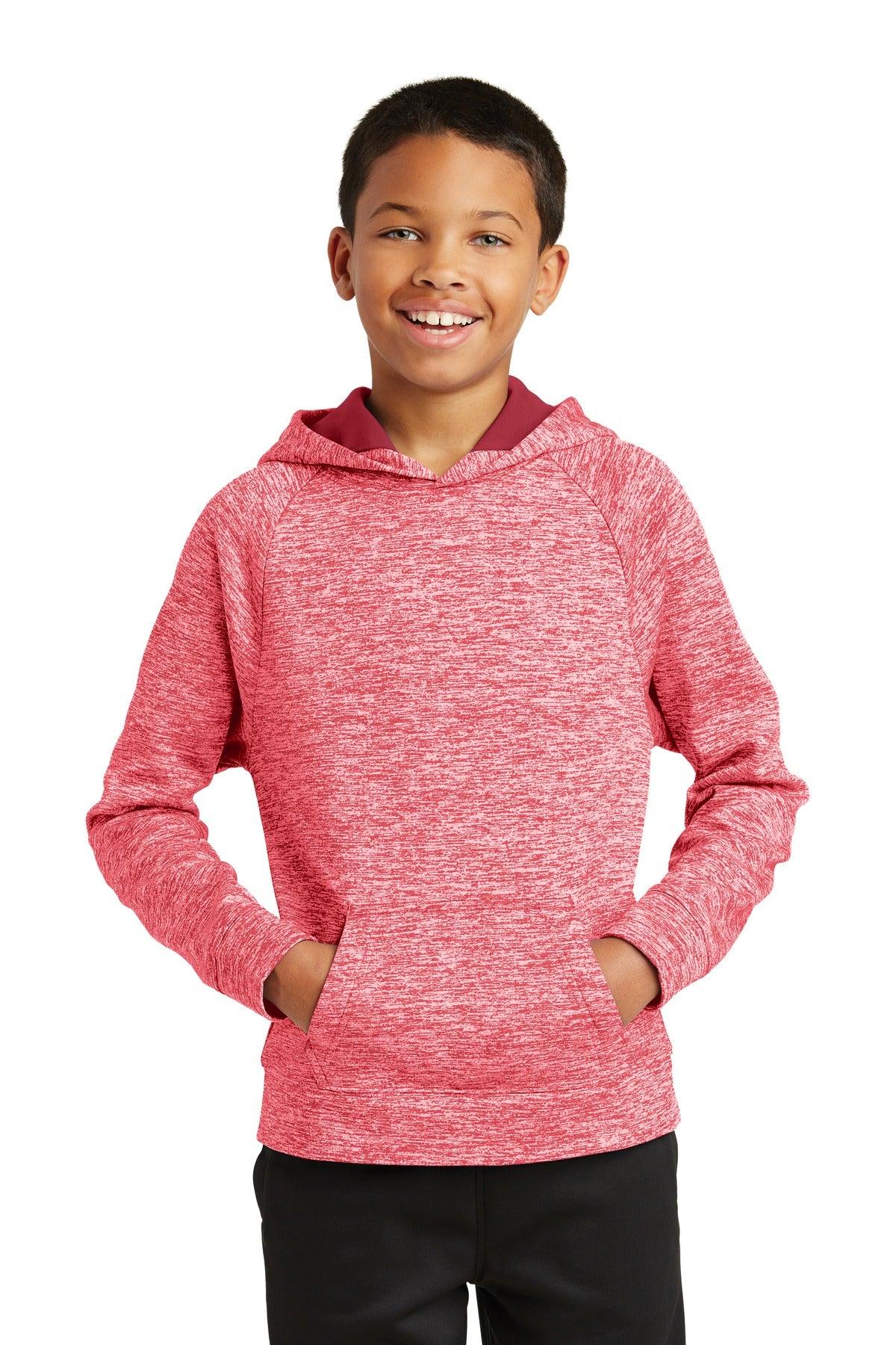 Sport-Tek Youth PosiCharge Electric Heather Fleece Hooded Pullover. YST225 - Dresses Max