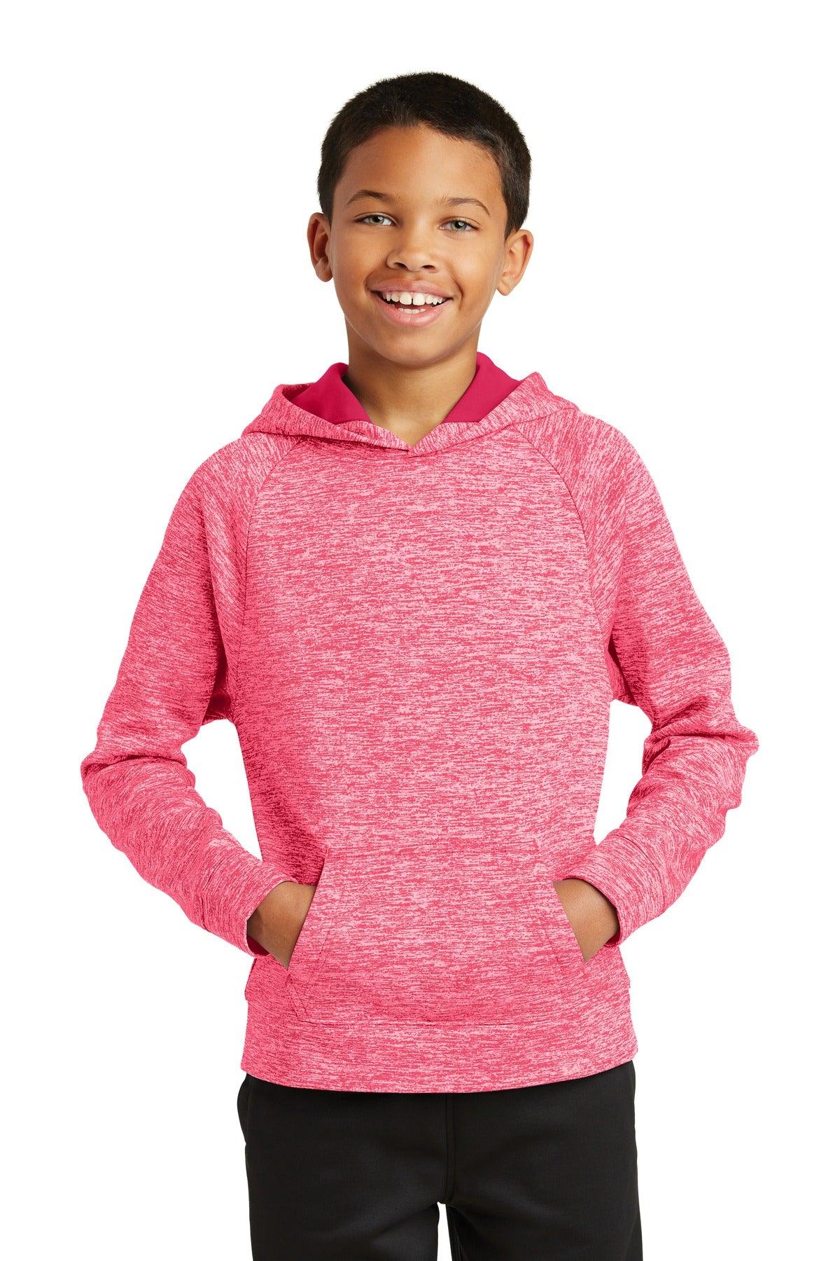 Sport-Tek Youth PosiCharge Electric Heather Fleece Hooded Pullover. YST225 - Dresses Max