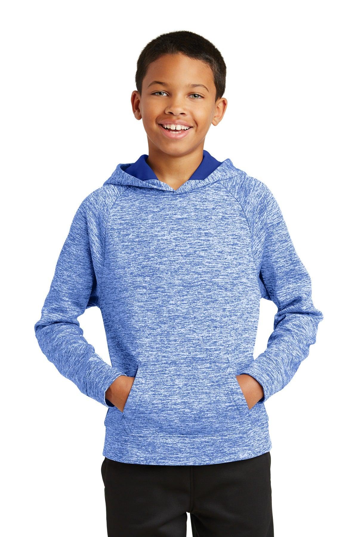 Sport-Tek Youth PosiCharge Electric Heather Fleece Hooded Pullover. YST225 - Dresses Max