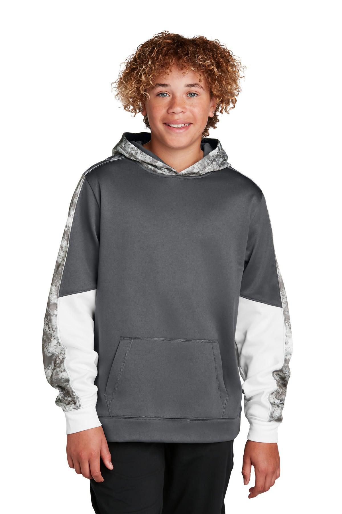 Sport-Tek Youth Sport-Wick Mineral Freeze Fleece Colorblock Hooded Pullover. YST231 - Dresses Max