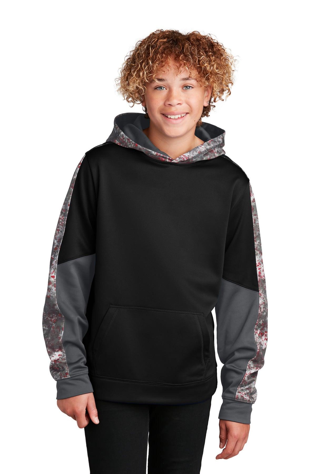 Sport-Tek Youth Sport-Wick Mineral Freeze Fleece Colorblock Hooded Pullover. YST231 - Dresses Max