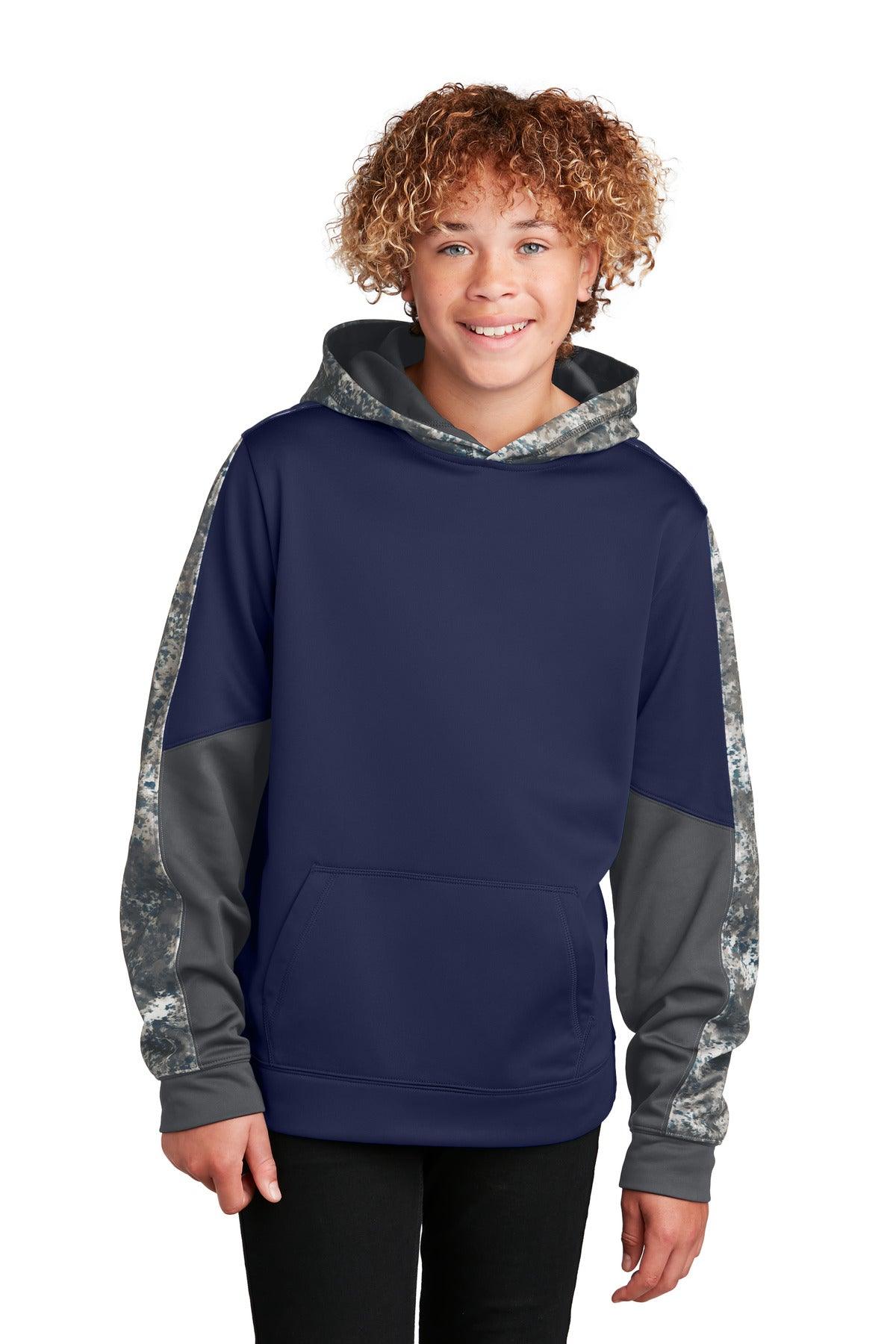 Sport-Tek Youth Sport-Wick Mineral Freeze Fleece Colorblock Hooded Pullover. YST231 - Dresses Max