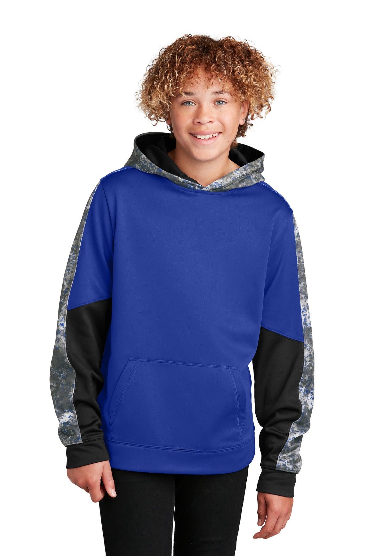 Sport-Tek Youth Sport-Wick Mineral Freeze Fleece Colorblock Hooded Pullover. YST231 - Dresses Max