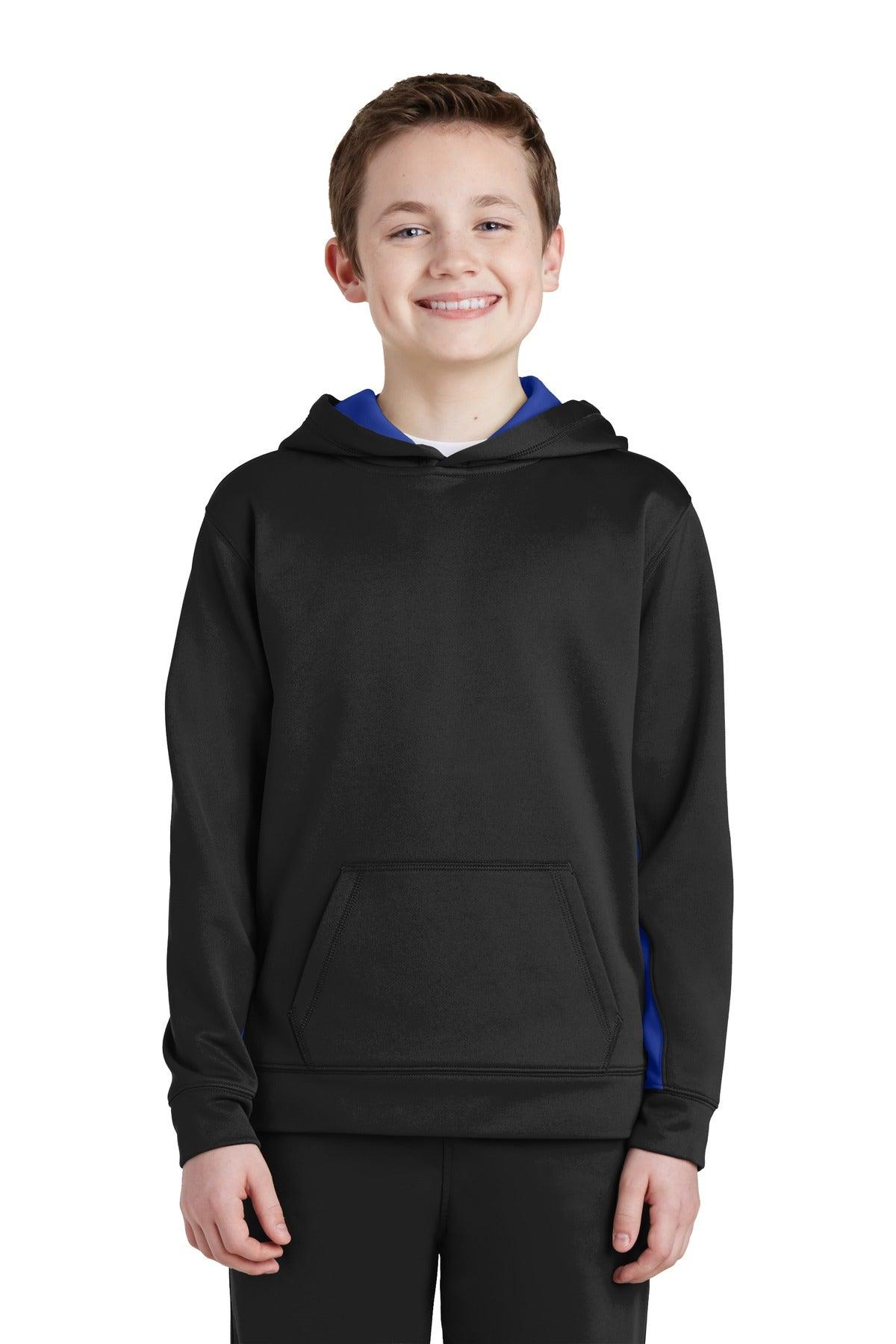 Sport-Tek Youth Sport-Wick Fleece Colorblock Hooded Pullover. YST235 - Dresses Max