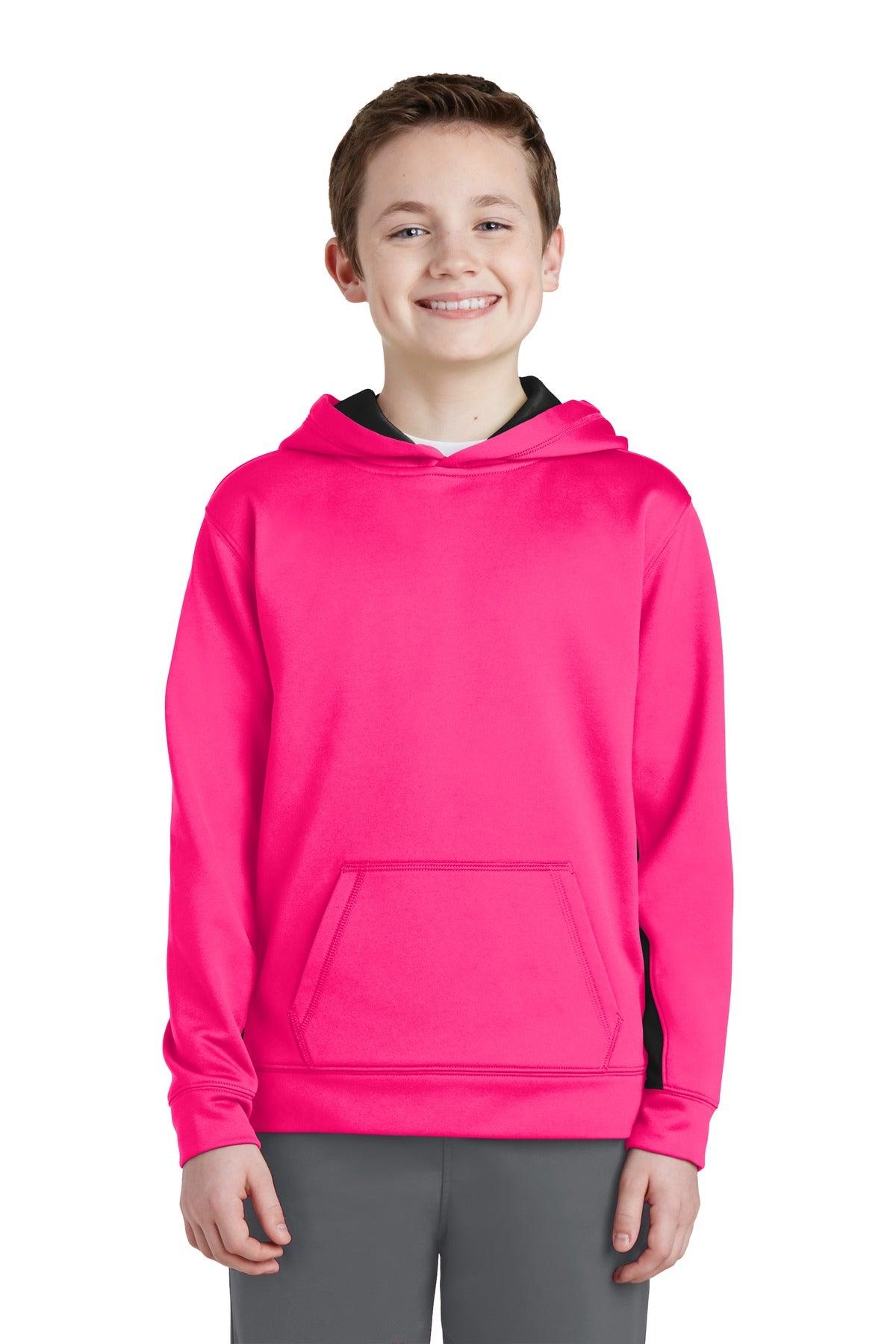 Sport-Tek Youth Sport-Wick Fleece Colorblock Hooded Pullover. YST235 - Dresses Max