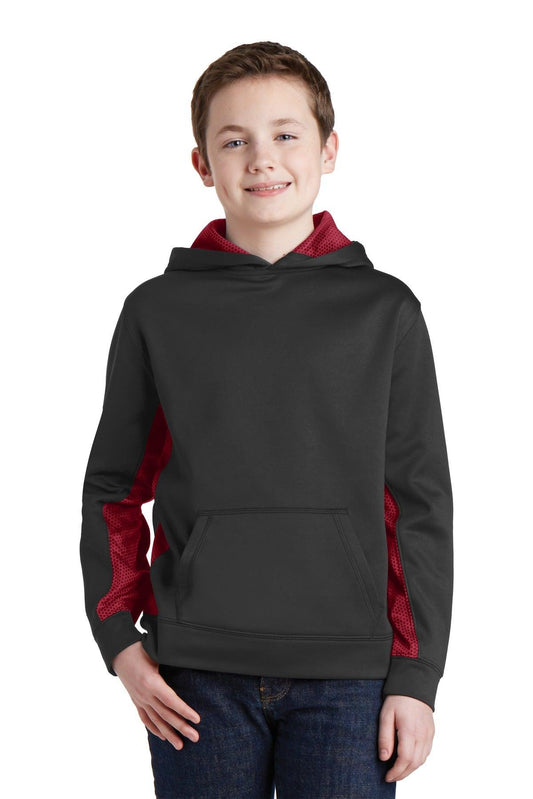 Sport-Tek Youth Sport-Wick CamoHex Fleece Colorblock Hooded Pullover. YST239 - Dresses Max