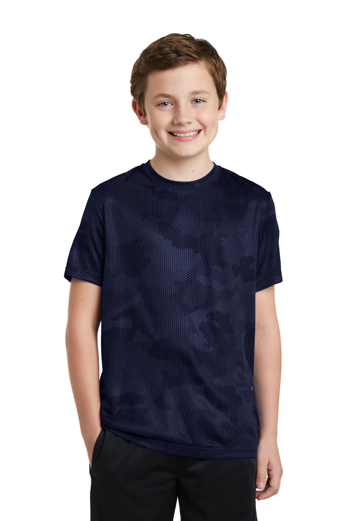 Sport-Tek Youth CamoHex Tee. YST370 - Dresses Max