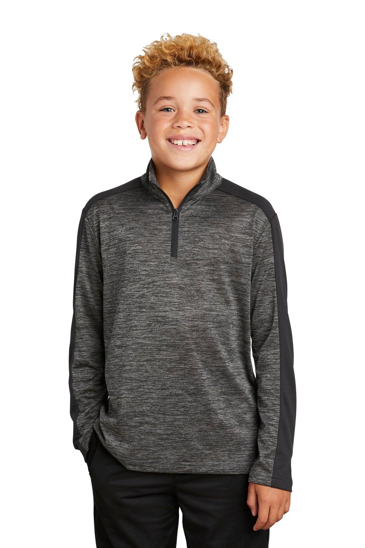 Sport-Tek Youth PosiCharge Electric Heather Colorblock 1/4-Zip Pullover. YST397 - Dresses Max
