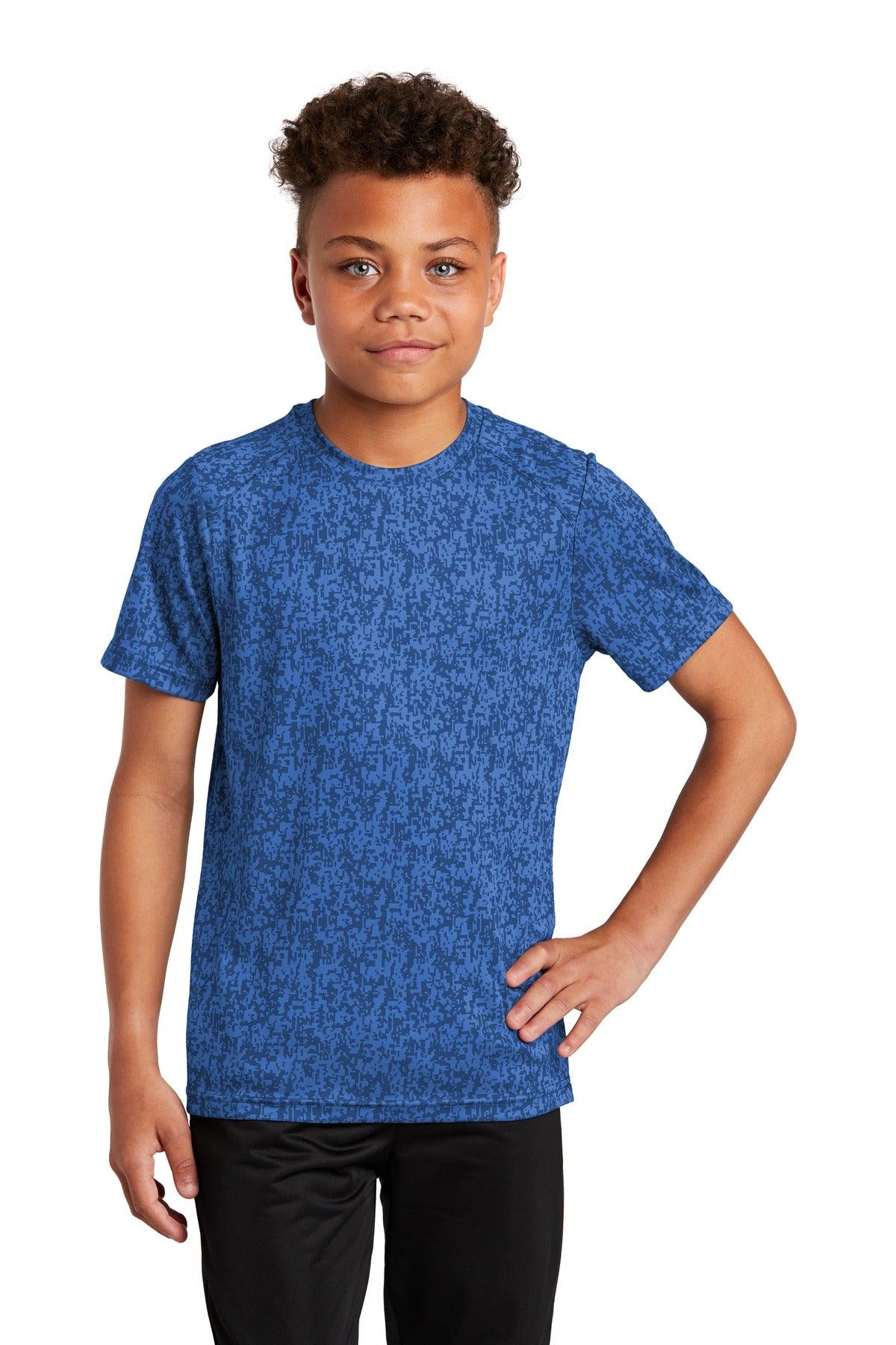 Sport-Tek Youth Digi Camo Tee. YST460 - Dresses Max