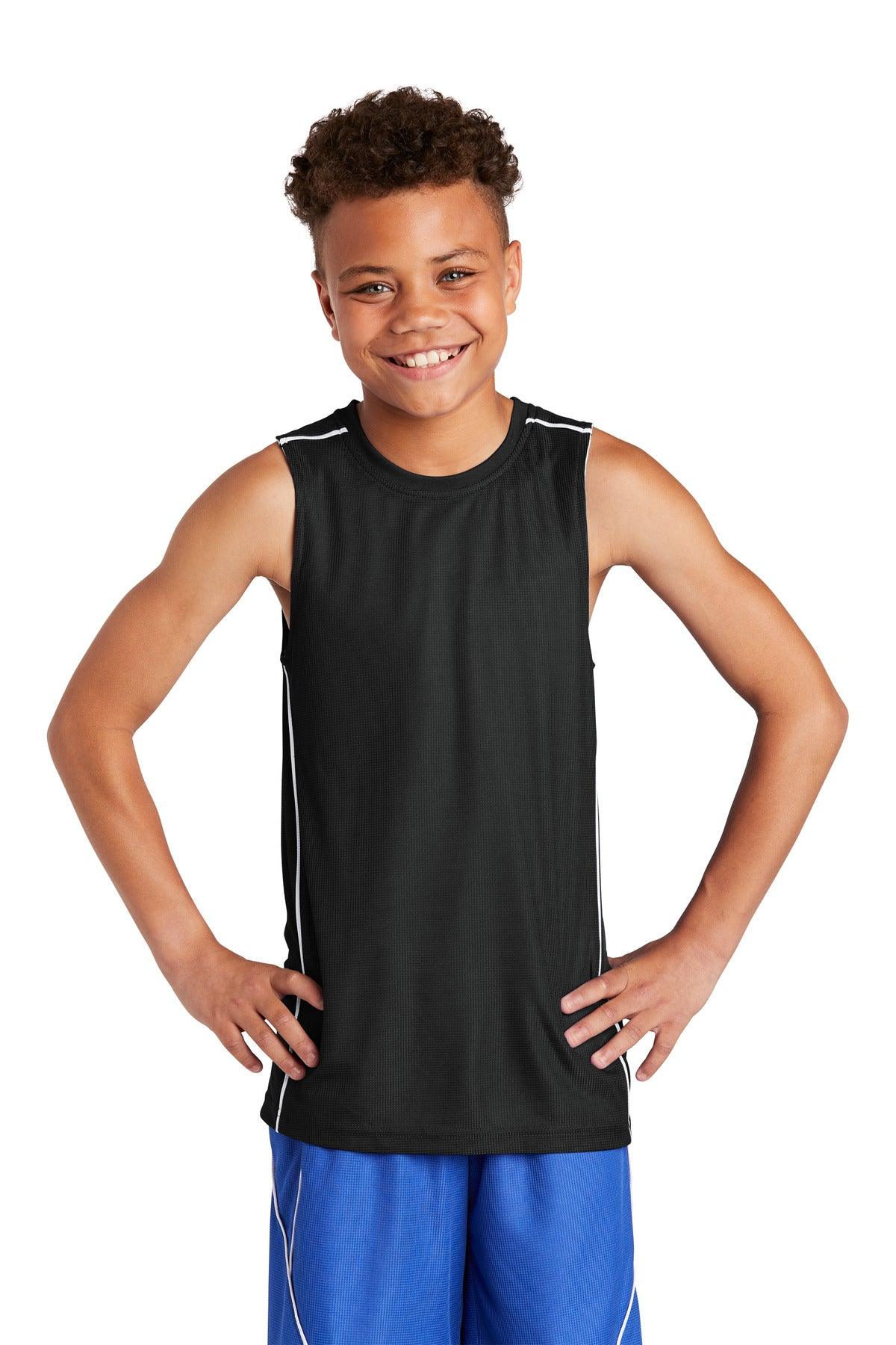 Sport-Tek Youth PosiCharge Mesh Reversible Sleeveless Tee. YT555 - Dresses Max