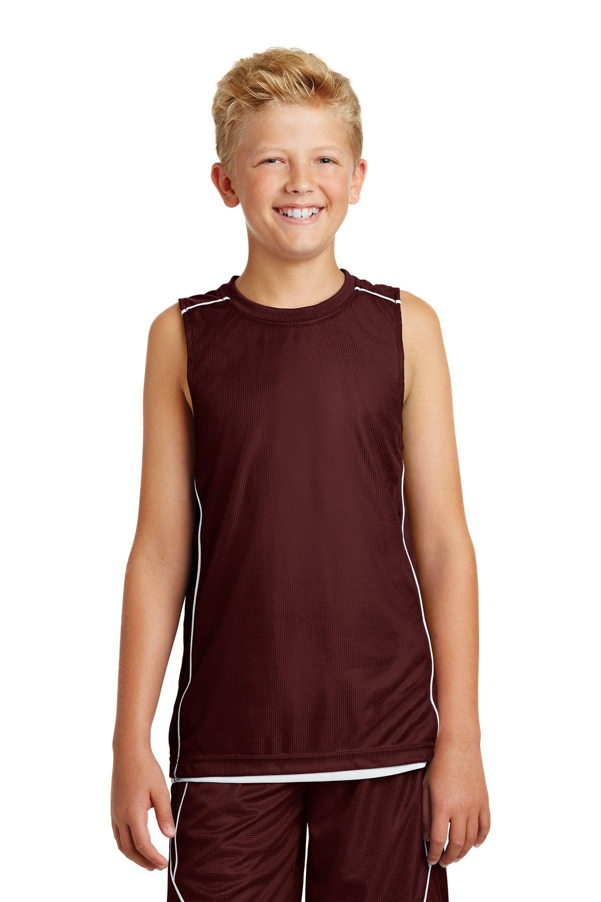 Sport-Tek Youth PosiCharge Mesh Reversible Sleeveless Tee. YT555 - Dresses Max