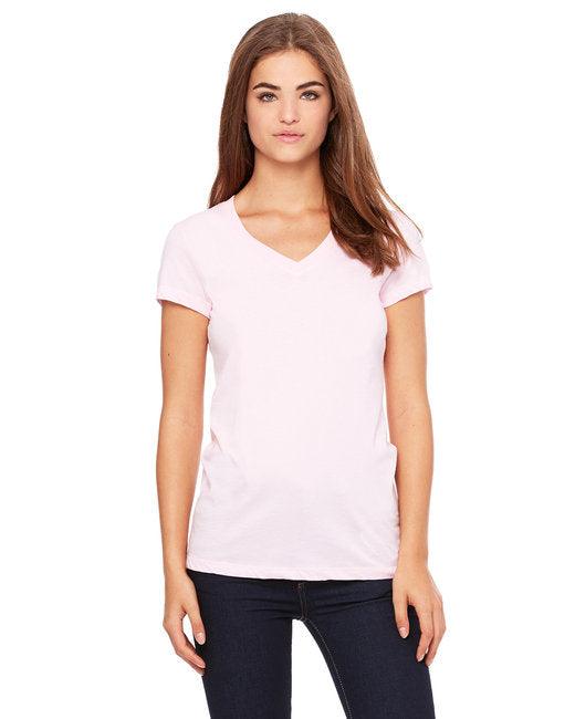 Bella + Canvas Ladies' Jersey Short-Sleeve V-Neck T-Shirt B6005 - Dresses Max