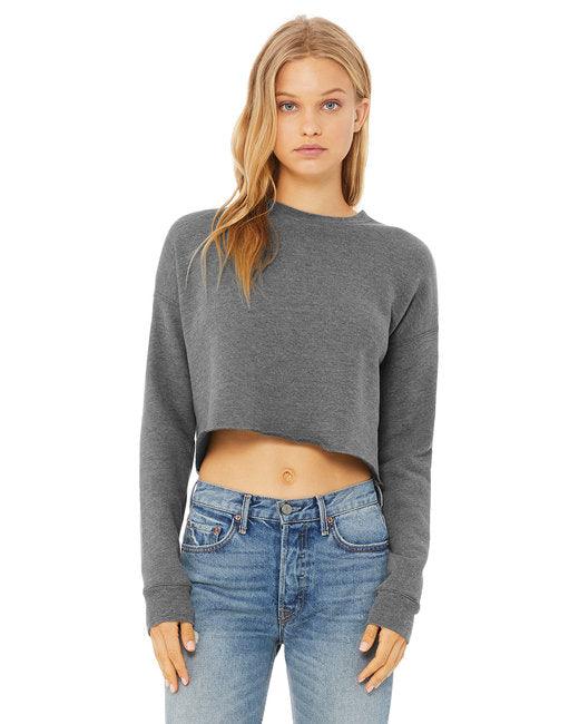 Bella + Canvas Ladies' Cropped Fleece Crew B7503 - Dresses Max