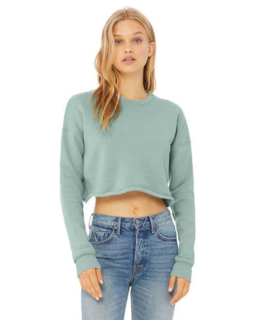 Bella + Canvas Ladies' Cropped Fleece Crew B7503 - Dresses Max