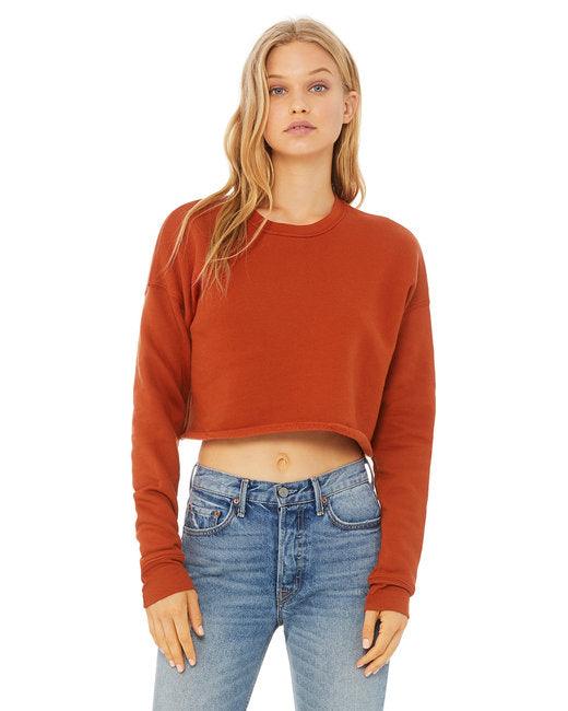 Bella + Canvas Ladies' Cropped Fleece Crew B7503 - Dresses Max