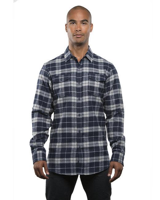 Burnside Men's Plaid Flannel Shirt B8210 - Dresses Max