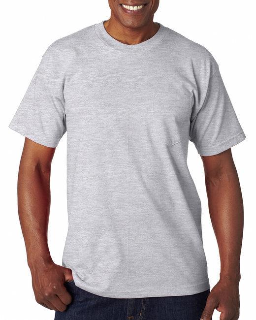 Bayside Adult 6.1 oz., 100% Cotton Pocket T-Shirt BA7100 - Dresses Max