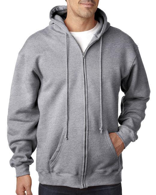 Bayside Adult 9.5oz., 80% cotton/20% polyester Full-Zip Hooded Sweatshirt BA900 - Dresses Max