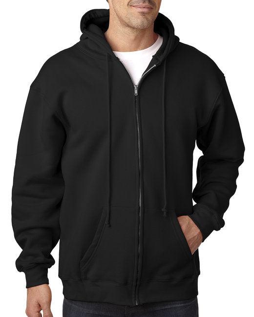 Bayside Adult 9.5oz., 80% cotton/20% polyester Full-Zip Hooded Sweatshirt BA900 - Dresses Max