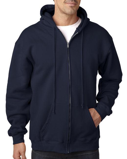 Bayside Adult 9.5oz., 80% cotton/20% polyester Full-Zip Hooded Sweatshirt BA900 - Dresses Max
