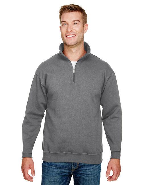 Bayside Unisex 9.5 oz., 80/20 Quarter-Zip Pullover Sweatshirt BA920 - Dresses Max