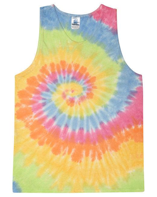 Tie-Dye Adult 5.4 oz. 100% Cotton Tank Top CD3500 - Dresses Max