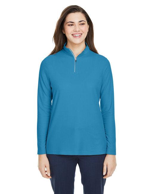 CORE365 Ladies' Fusion ChromaSoft Pique Quarter-Zip CE405W - Dresses Max