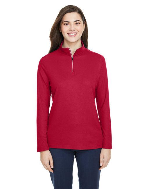 CORE365 Ladies' Fusion ChromaSoft Pique Quarter-Zip CE405W - Dresses Max