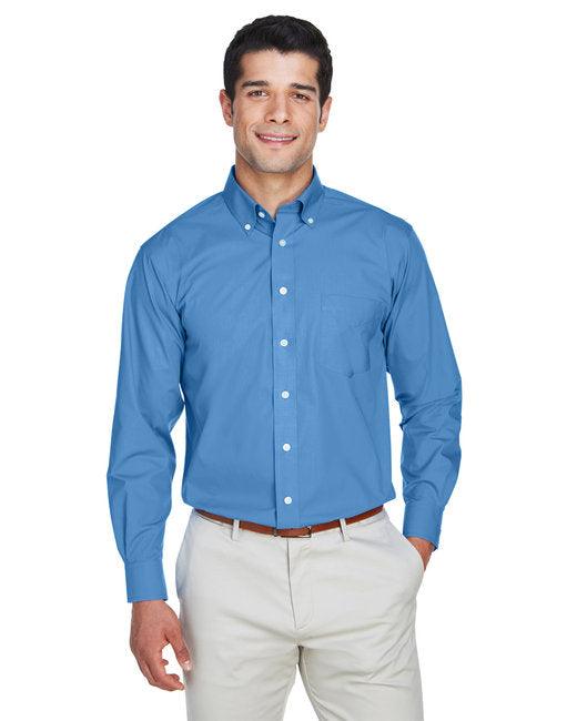 Devon & Jones Men's Tall Crown Woven Collection Solid Broadcloth D620T - Dresses Max