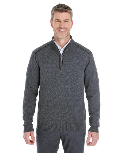 Devon & Jones Men's Manchester Fully-Fashioned Quarter-Zip Sweater DG478 - Dresses Max