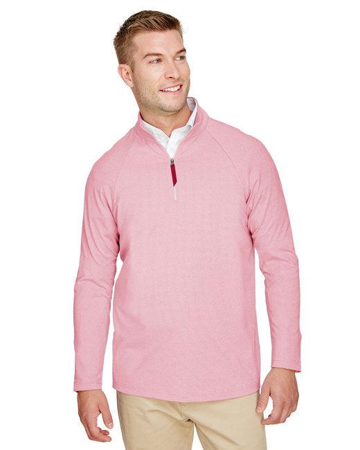 Devon & Jones CrownLux Performance Men's Clubhouse Micro-Stripe Quarter-Zip DG480 - Dresses Max