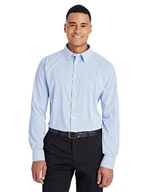 Devon & Jones CrownLux Performance Men's Micro Windowpane Shirt DG540 - Dresses Max