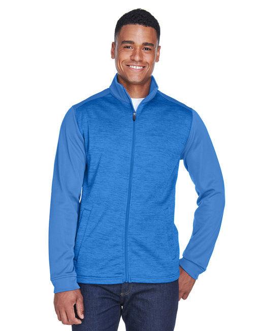 Devon & Jones Men's Newbury Colorblock M lange Fleece Full-Zip DG796 - Dresses Max