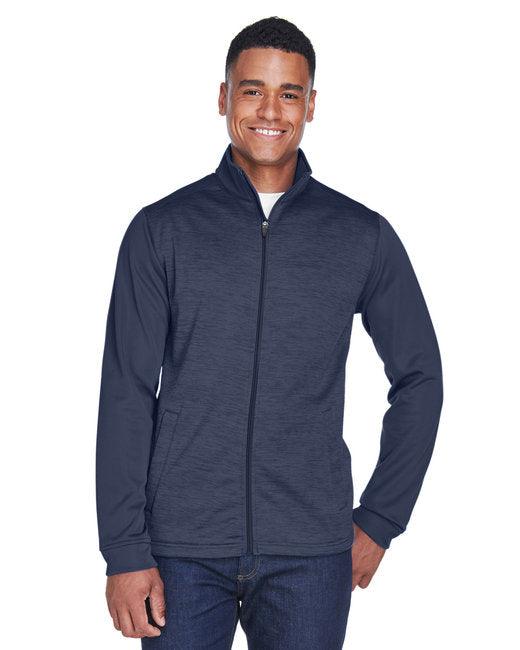 Devon & Jones Men's Newbury Colorblock M lange Fleece Full-Zip DG796 - Dresses Max