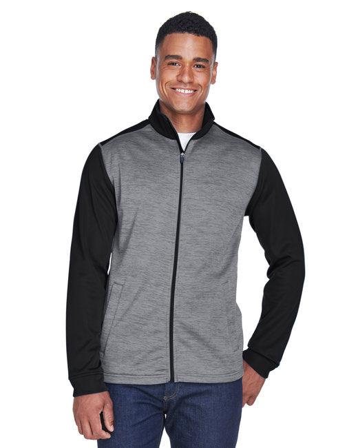 Devon & Jones Men's Newbury Colorblock M lange Fleece Full-Zip DG796 - Dresses Max