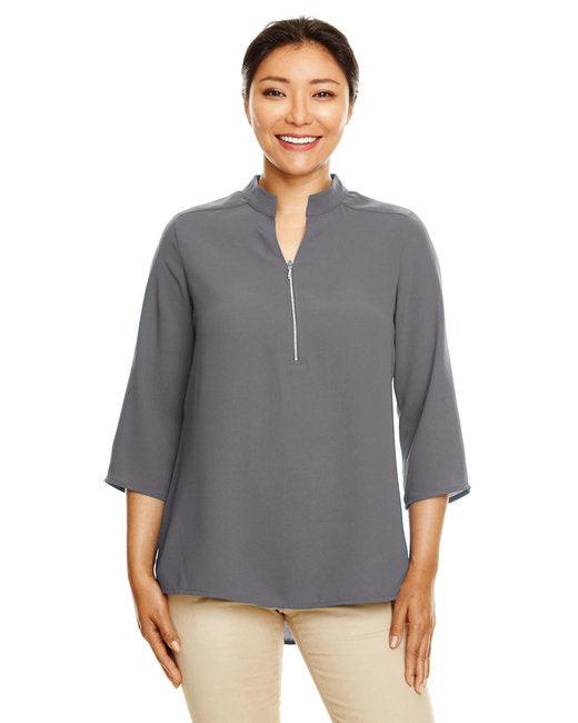 Devon & Jones Ladies' Perfect Fit 3/4-Sleeve Crepe Tunic DP611W - Dresses Max