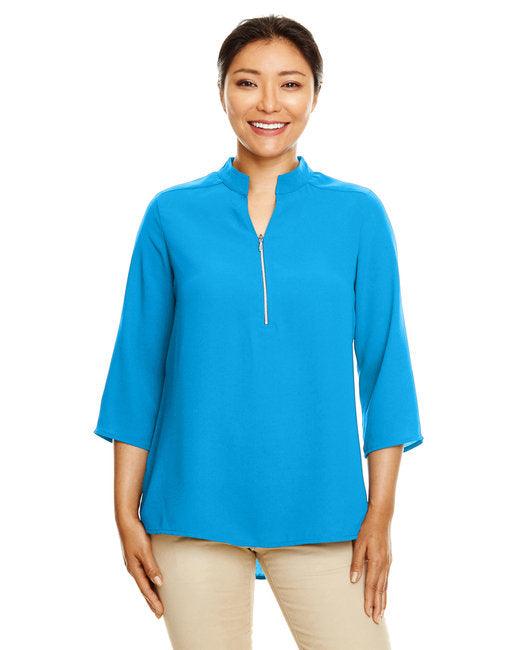 Devon & Jones Ladies' Perfect Fit 3/4-Sleeve Crepe Tunic DP611W - Dresses Max