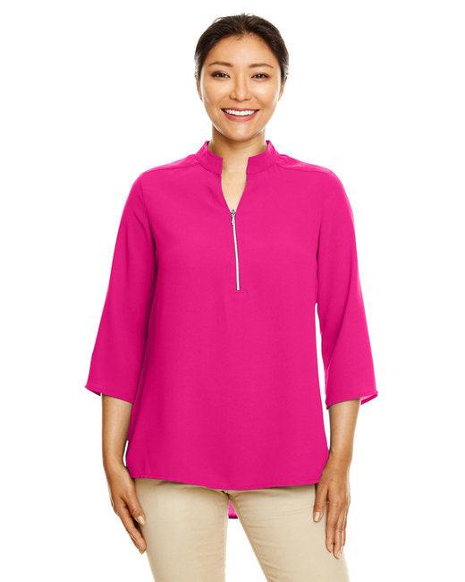 Devon & Jones Ladies' Perfect Fit 3/4-Sleeve Crepe Tunic DP611W - Dresses Max