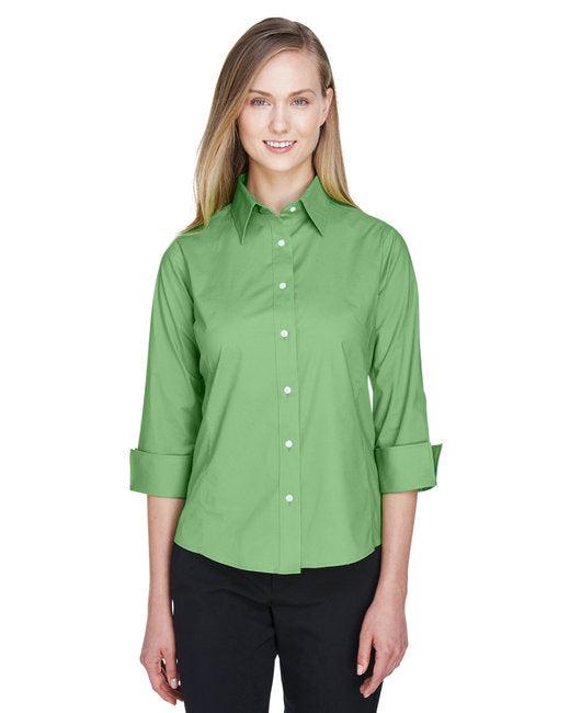 Devon & Jones Ladies' Perfect Fit 3/4-Sleeve Stretch Poplin Blouse DP625W - Dresses Max