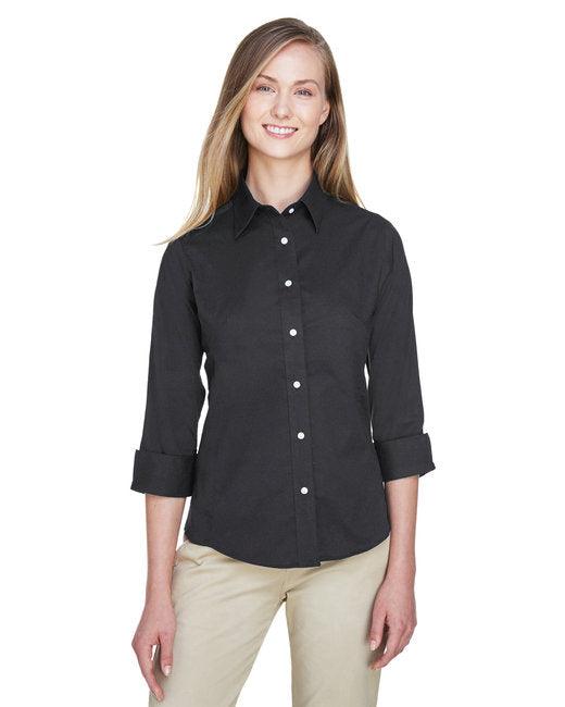 Devon & Jones Ladies' Perfect Fit 3/4-Sleeve Stretch Poplin Blouse DP625W - Dresses Max