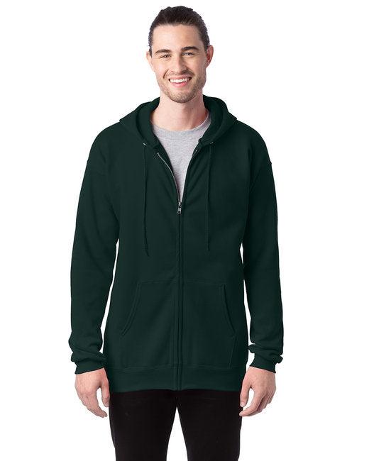 Hanes Adult 9.7 oz. Ultimate Cotton 90/10 Full-Zip Hooded Sweatshirt F280 - Dresses Max