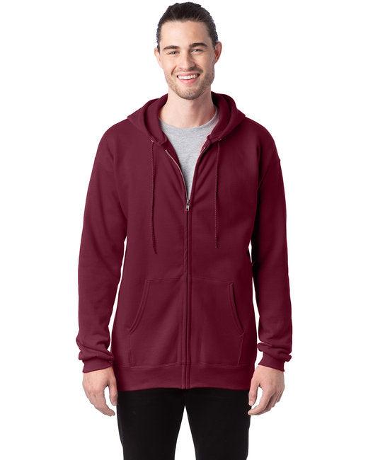 Hanes Adult 9.7 oz. Ultimate Cotton 90/10 Full-Zip Hooded Sweatshirt F280 - Dresses Max