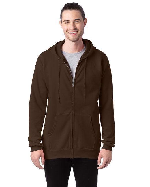 Hanes Adult 9.7 oz. Ultimate Cotton 90/10 Full-Zip Hooded Sweatshirt F280 - Dresses Max