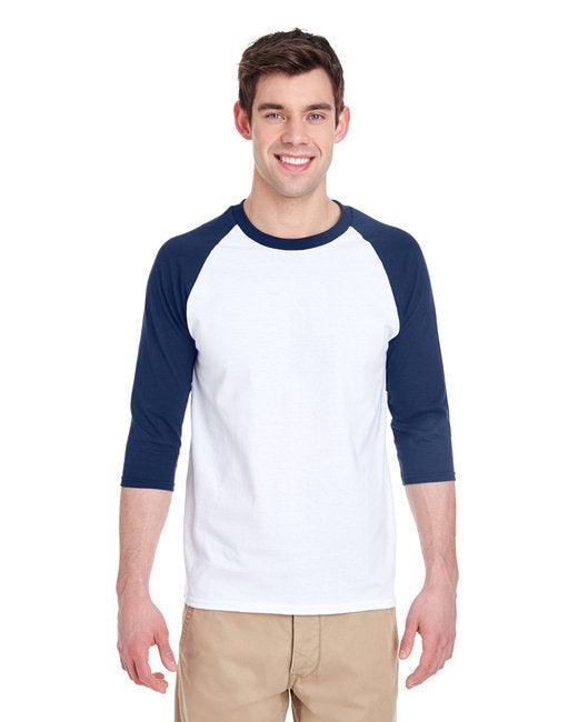 Gildan Adult Heavy Cotton 3/4-Raglan Sleeve T-Shirt G570 - Dresses Max