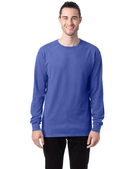 ComfortWash by Hanes Unisex Garment-Dyed Long-Sleeve T-Shirt GDH200 - Dresses Max